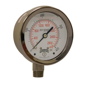 LF / SS 2.5'' 0-400 PSI / KPA 1 / 4'' NPT BOTTOM
