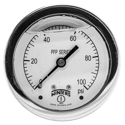 SS 2.5'' 0-100 PSI 1 / 4'' NPT BACK