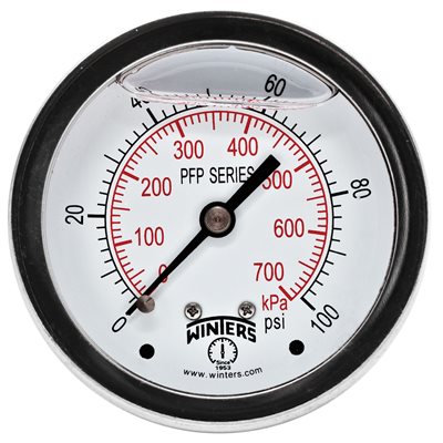 LF / SS 2.5'' 0-100 PSI / KPA 1 / 4'' NPT BACK