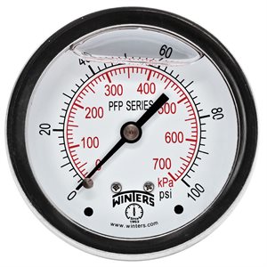 LF / SS 2.5'' 0-100 PSI / KPA 1 / 4'' NPT BACK