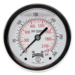 LF / SS 2.5'' 0-300 PSI / KPA 1 / 4'' NPT BACK