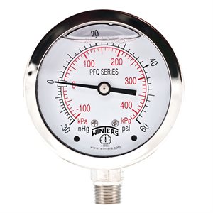 LF / SS 2.5" 30" / 0 / 60 PSI / KPA 1 / 4" BOTTOM
