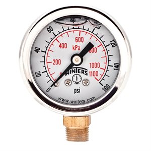 LF / BR 1.5" X 1 / 8" NPT BTM 0 / 160 PSI / KPA