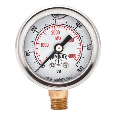 LF / BR 1.5" X 1 / 8" NPT BTM 0 / 600 PSI / KPA