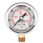 LF / BR 1.5"X 1 / 8" NPT BTM 0 / 3000 PSI / KPA