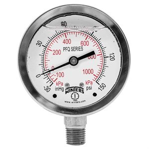 LF / SS 2.5" 30" / 0 / 150 PSI / KPA 1 / 4" BOTTOM