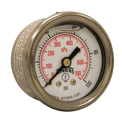 LF / BR 1.5" X 1 / 8" NPT BACK 0 / 100 PSI / KPA