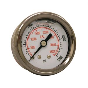 LF / BR 1.5" 0-5000 PSI / KPA 1 / 8" BACK