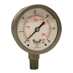 LF / SS 2.5" 0-30 PSI / KPA 1 / 4" NPT BOTTOM