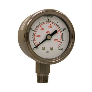 LF / SS 1.5" 0-160 PSI / KPA, 1 / 8" NPT BTM