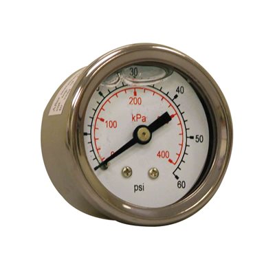 LF / SS 1.5" 0-60 PSI / KPA, 1 / 8" NPT BACK
