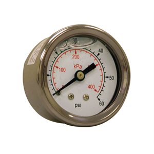 LF / SS 1.5" 0-60 PSI / KPA, 1 / 8" NPT BACK
