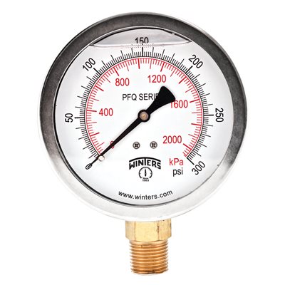 QUALITY 4"x1 / 2"NPT BTM 0 / 300 PSI / KPA