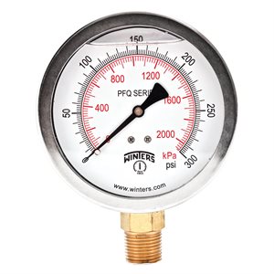 QUALITY 4"x1 / 2"NPT BTM 0 / 300 PSI / KPA