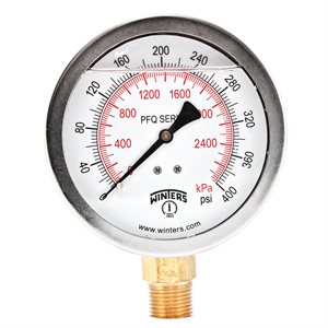 QUALITY 4"x1 / 2"NPT BTM 0 / 400 PSI / KPA