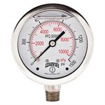 LF / SS 2.5" 0-1500 PSI / KPA 1 / 4" BOTTOM