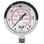 LF / SS 2.5" 0-3000 PSI / KPA 1 / 4" BOTTOM