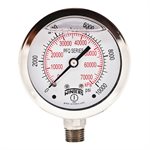 LF / SS 2.5" 0-10000 PSI / KPA 1 / 4" BOTTOM