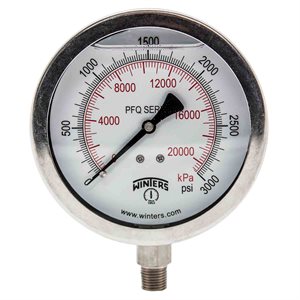 QUAL LF / SS 4"x1 / 4"NPT BTM 0 / 3000 PSI / KPA