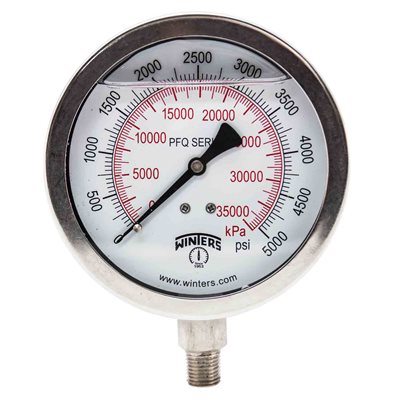 QUAL LF / SS 4"x1 / 4"NPT BTM 0 / 5000 PSI / KPA