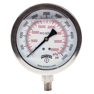 QUAL LF / SS 4"x1 / 4"NPT BTM 0 / 5000 PSI / KPA