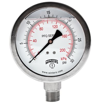 QUAL LF / SS 4"x1 / 2"NPT BTM 0 / 30 PSI / KPA
