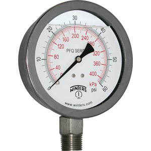 QUAL LF / SS 4"x1 / 2"NPT BTM 0 / 60 PSI / KPA