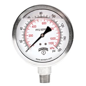 QUAL LF / SS 4"x1 / 2"NPT BTM 0 / 160 PSI / KPA