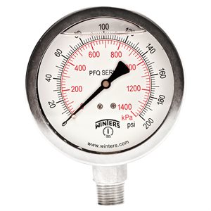 QUAL LF / SS 4"x1 / 2"NPT BTM 0 / 200 PSI / KPA
