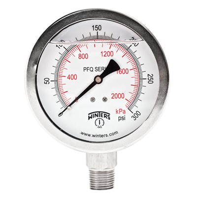 QUAL LF / SS 4"x1 / 2"NPT BTM 0 / 300 PSI / KPA