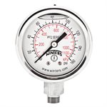 2'' x 1 / 8'' NPT BTM SS, 0-160 PSI / KPA, GLYCERIN FILLED