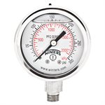 2'' x 1 / 8'' NPT BTM SS, 0-300 PSI / KPA, GLYCERIN FILLED