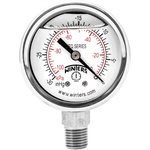 2'' x 1 / 4'' NPT BTM SS, 30" HG VACUUM / KPA, GLYCERIN FILLED