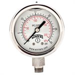 2'' x 1 / 8'' NPT BTM SS, 0-30 PSI / KPA, GLYCERIN FILLED