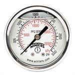 2'' x 1 / 8'' NPT BCK SS, 0-3,000 PSI / KPA, GLYCERIN FILLED