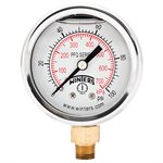 2'' x 1 / 8'' NPT BTM BRASS, 0-100 PSI / KPA, GLYCERIN FILLED