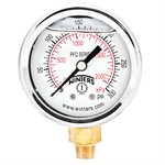 2'' x 1 / 8'' NPT BTM BRASS, 0-300 PSI / KPA, GLYCERIN FILLED