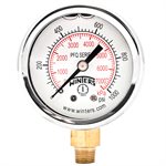 2'' x 1 / 8'' NPT BTM BRASS, 0-1,000 PSI / KPA, GLYCERIN FILLED