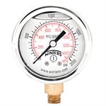 2'' x 1 / 8'' NPT BTM BRASS, 0-2,000 PSI / KPA, GLYCERIN FILLED
