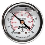 2'' x 1 / 8'' NPT BCK BRASS, 30”-0-30 PSI / KPA, GLYCERIN FILLED
