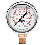 2'' x 1 / 4'' NPT BTM BRASS, 0-100 PSI / KPA, GLYCERIN FILLED