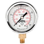 2'' x 1 / 4'' NPT BTM BRASS, 0-200 PSI / KPA, GLYCERIN FILLED