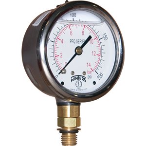 LF / BR 2.5'' 0-200 PSI / BAR 7 / 16''-20 SAE BTM