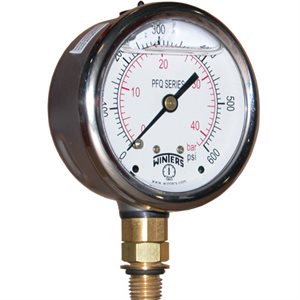 LF / BR 2.5'' 0-600 PSI / BAR 7 / 16''-20 SAE BTM
