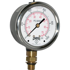 LF / BR 2.5'' 0-1,000 PSI / BAR 7 / 16''-20 SAE BTM