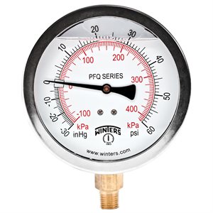QUALITY LF 4" 30"-0-60 PSI / KPA 1 / 4" BTM