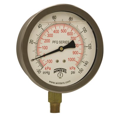QUALITY LF 4" 30"-0-150 PSI / KPA 1 / 4" BTM
