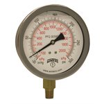 QUALITY LF 4" 30"-0-300 PSI / KPA 1 / 4" BTM