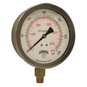 QUALITY LF 4"X1 / 4" NPT BTM 0 / 300 PSI / KPA