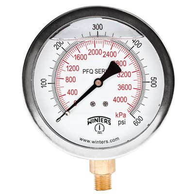 QUALITY LF 4"X1 / 4" NPT BTM 0 / 600 PSI / KPA